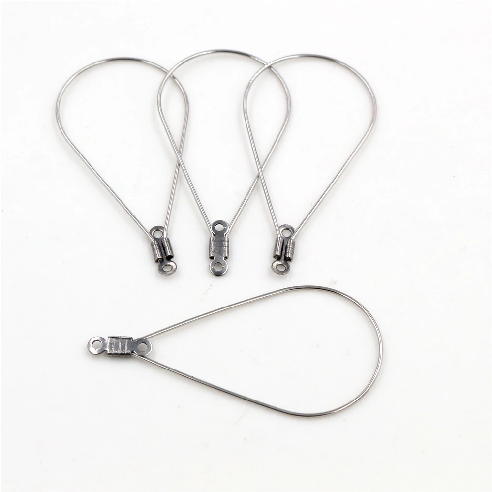 

(Never Fade) 30pcs/lot 45x23mm Stainless Steel DIY Drop Connector Findings Clasps Hooks Jewelry Making Accessories -W3-36
