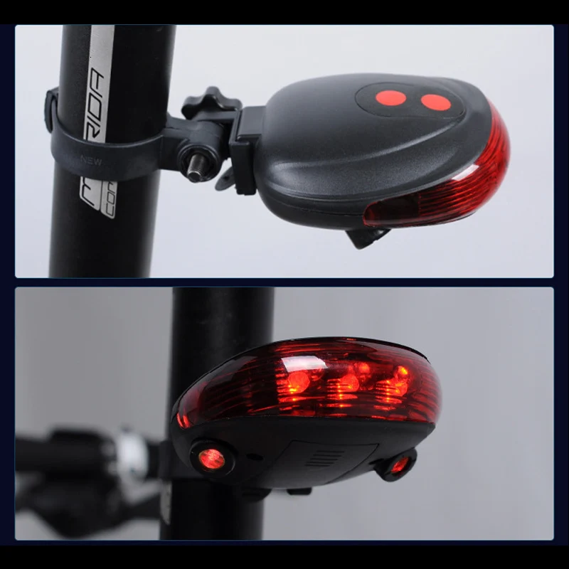 Bicycle light Laser Taillight T3 Security Caution Lamp A Mountain Country Ride Luggage Prepare 5led Circular Flying Saucer