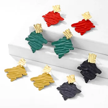 

New Bohemian Geometric Metal Alloy Earrings For Women's Retro Punk Statement Drop Earrings 2020 Fashion CharmTrend Jewelr