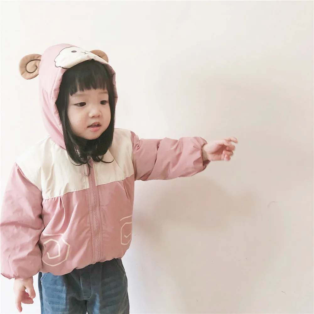 Tonytaobaby Новинка зимы для мальчиков и девочек Детская одежда милые узоры в виде овцы, панды пальто Детские зимние штаны
