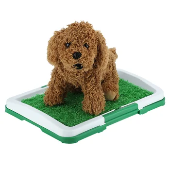 

18.11*13.39in Indoor Dog Pet Potty Pad DogCat Litter Box Training Portable Toilet Small Loo Tray Grass Mat Pet Toilet for Dogs