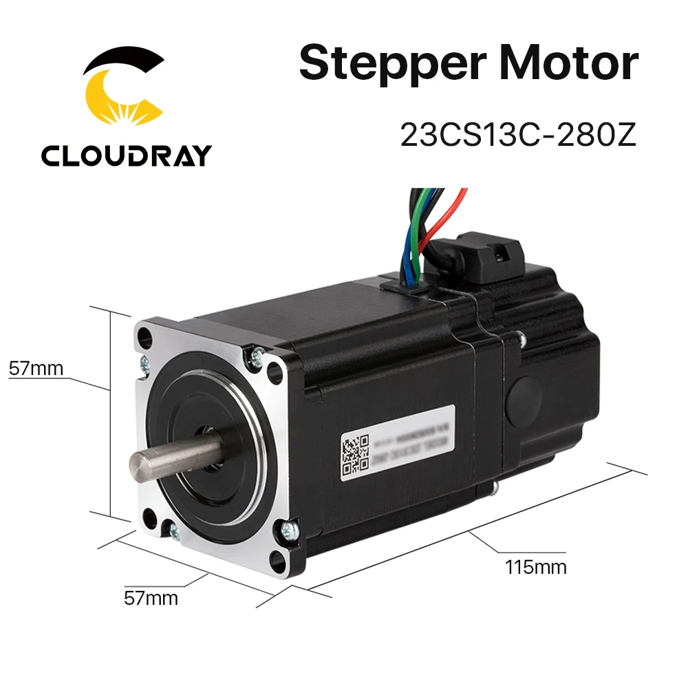 Nema 23 스테퍼 모터 115mm 1.3Nm 2.8A 브레이크가있는 2 상 스테퍼 모터 3D 프린터 용 4 리드 CNC 레이저 그라인드 폼 플라즈마 컷