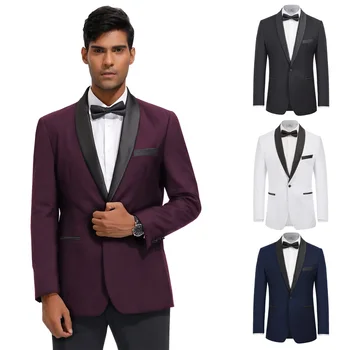 

Men's Coats Fashion Slim Fit Long Sleeve Shawl Lapel One-Button Blazer Coat Spring Summer Retro Slim Tops Clothes Business Work