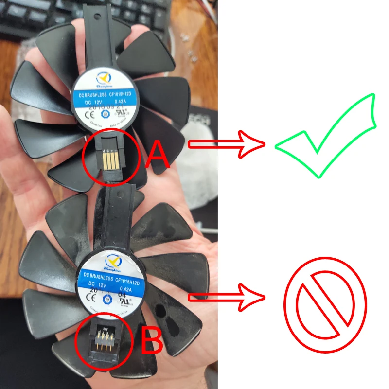 dc 12v Cooler Cpu Ventilador Substituir para Safira Radeon Nitro Rx470 Rx480 Rx570 4g rx 580 8gb Placa de Vídeo Gráfica Novo 95 mm Cf1015h12d - Imagem 3