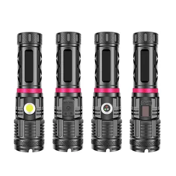 

XANES 1680 2500LM XHP90+COB+RGB 10-Modes Zoomable Bright LED Flashlight With Side Spotlight Lantern Hunting Searching Torch