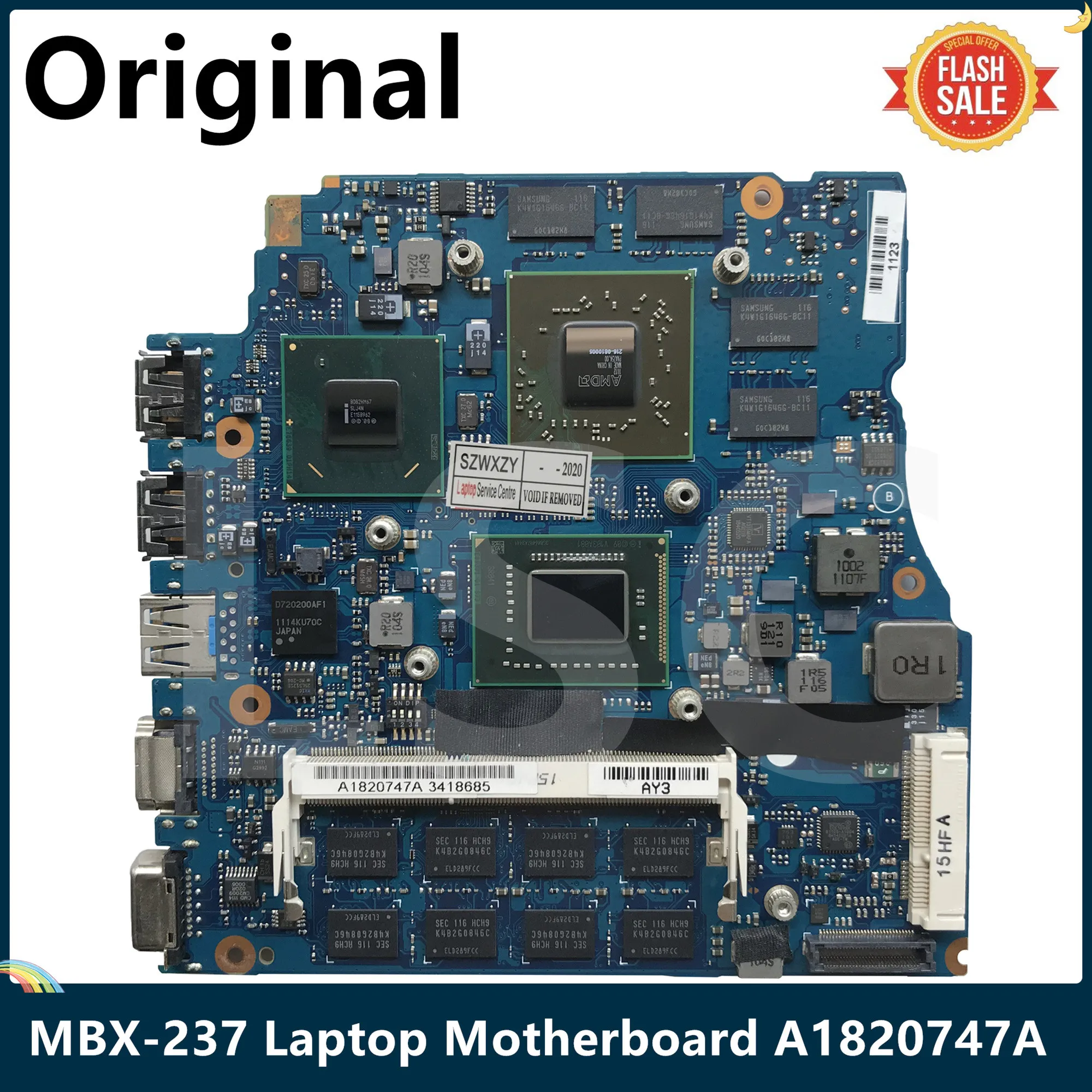 Материнская плата LSC для ноутбука Sony MBX-237 с SR041 I7-2620M CPU A1820747A 216-0810005 100% рабочий |