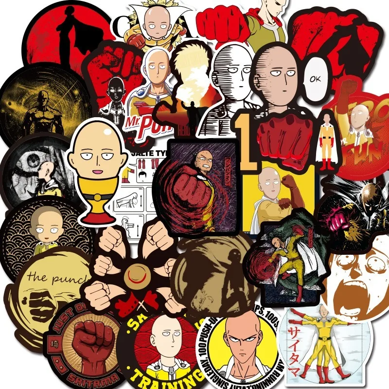 

70Pcs Anime ONE PUNCH-MAN Saitama Stickers for Notebook PC Skateboard Bicycle Car Motorcycle DIY Waterproof Toy Sticker
