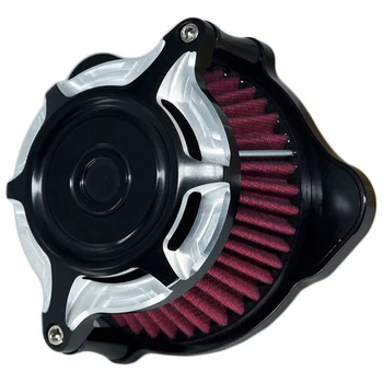 

Split Blunt Air Cleaner Intake Filter For Harley XL Sportster Softail Dyna Touring EVO Twin Cam w Cable Throttle by Wire