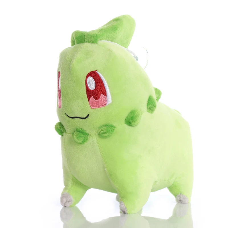 20cm Green Chikorita Kawaii Plush Toys Pokemoned Anime Peripheral Soft Stuffed Dolls Collection Children Gifts