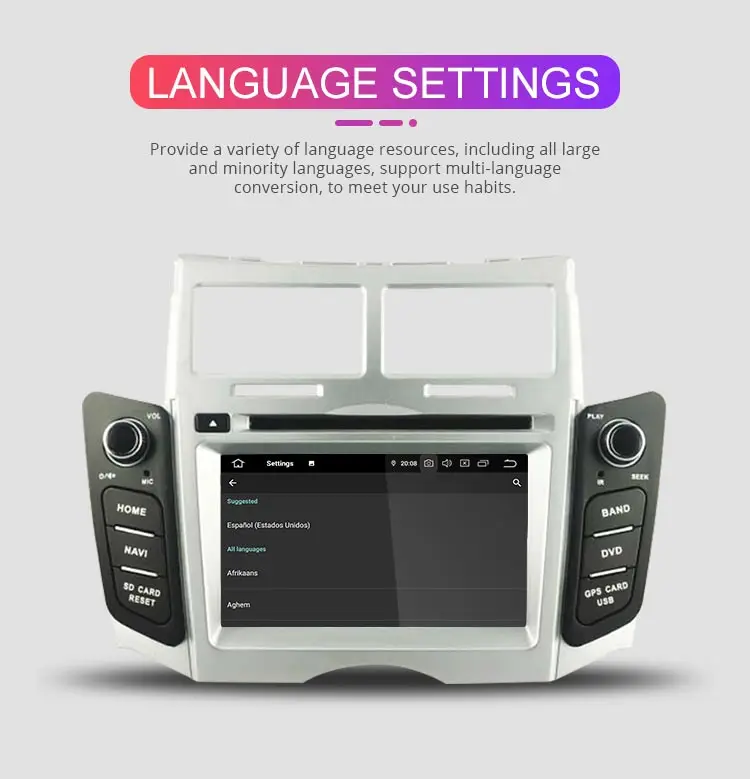 Besina Android 9,0 автомобильный dvd-плеер для Toyota Yaris 2005-2011 Мультимедиа gps навигация wifi 2 Din автомобильный радиоприемник 4G+ 64G стерео аудио