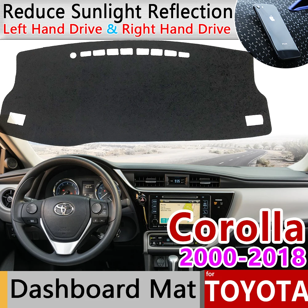 Для Toyota Corolla E120 E130 E140 E150 E160 E170 2000 ~ 2018 Противоскользящий коврик для приборной