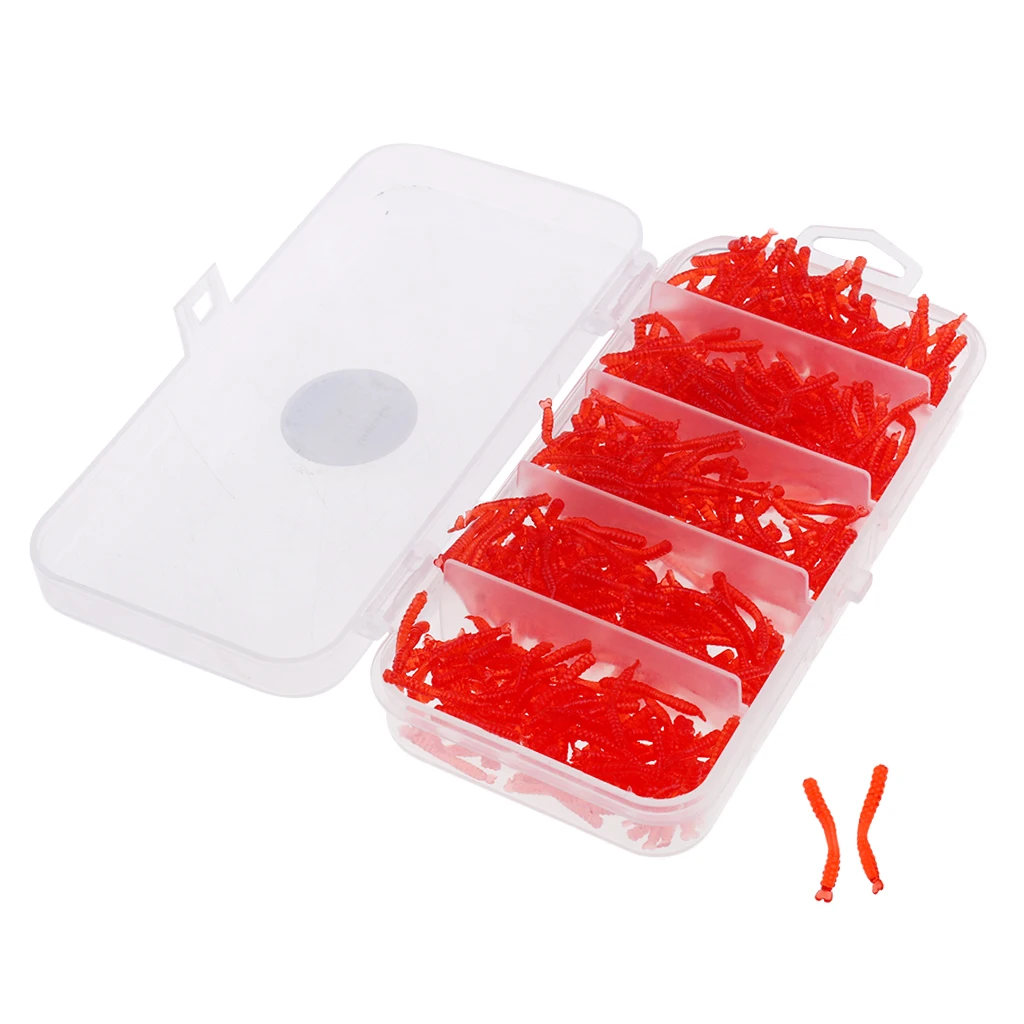 500Pc Soft Sea Earthworm Lure Artificial Bait Bionic Worm Trout Fishing Lure