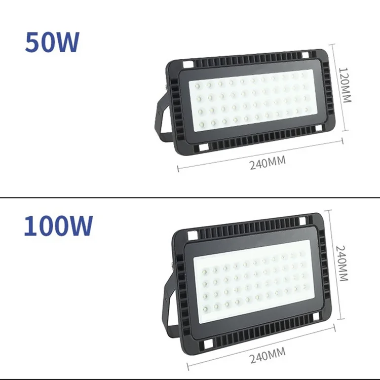Прямоугольный светодиодный светильник 50 Вт/100 Вт/150 Вт ультратонкий рекламный светильник переменного тока 220 В IP67 наружный водонепроницаемый точечный светильник
