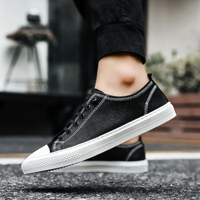 

Fashion Casual Men genuine Leather Shoes outdoor Male Casual Shoes lace up oxfords Breathable Sneakers Mens Moccasins j3