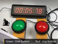 10CM button 29cm Led Countdown Clock Stopwatch,reset to zero Count down remote Control School Rush Answer Competition Game Timer 2