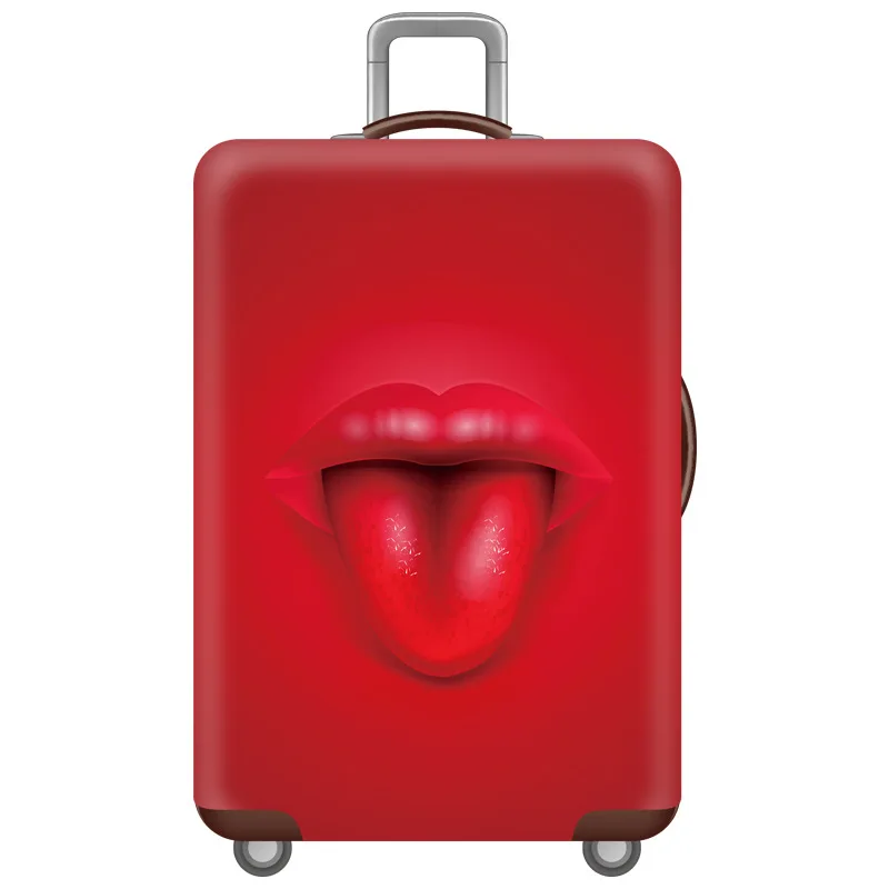 

Red lips Elastic luggage protective cover Trolley Case Suitcase Dust Cover Suitable For 18/20/22/24/26/28/30/32 inch