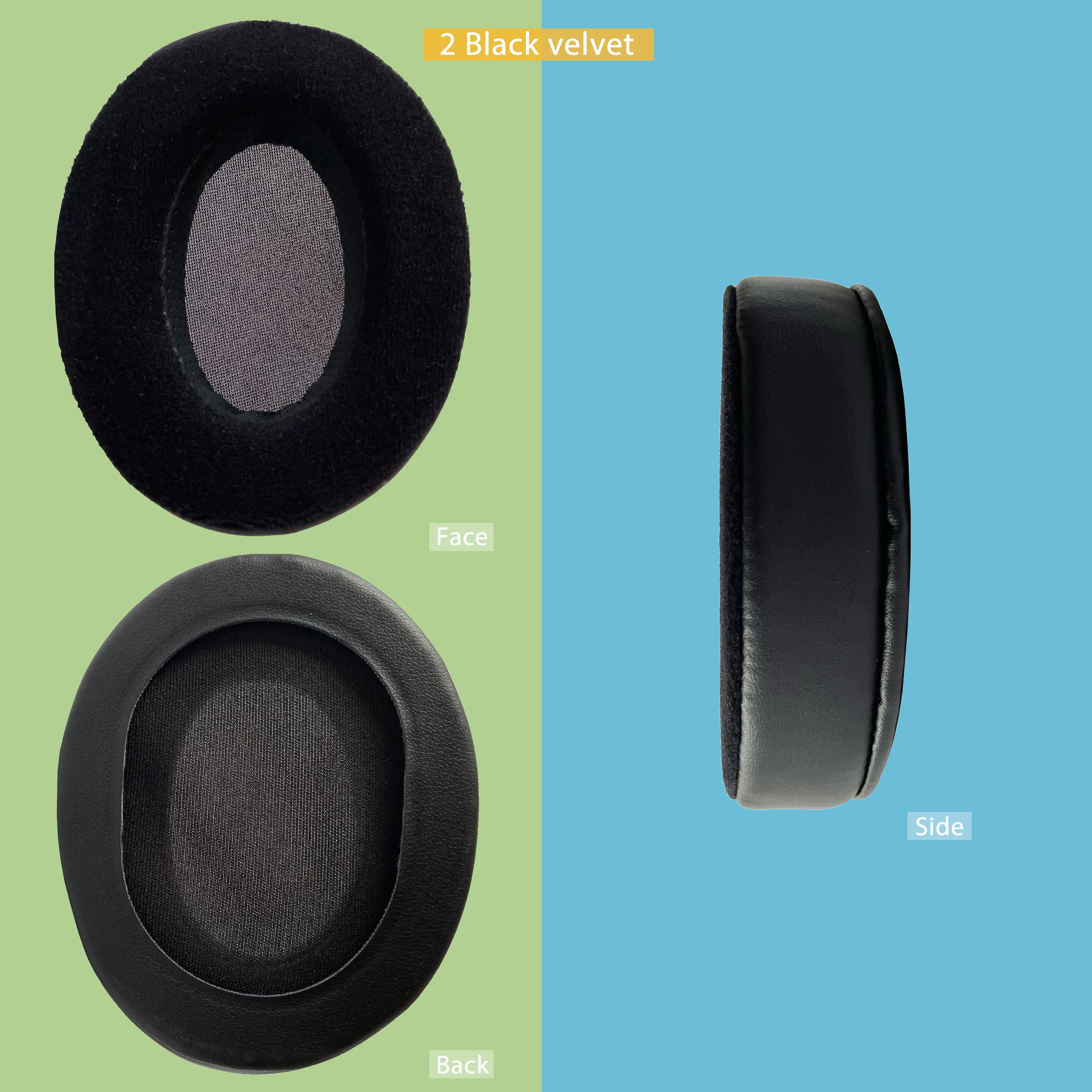 Premium Replacement Memory Foam Ear Pads - Silver Edition