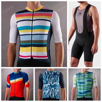 

Team cycling kit 2020 Short sleeve jersey and bib shorts cycling suit Road bike shirts and bottom 4D pad Summer cycling clothing