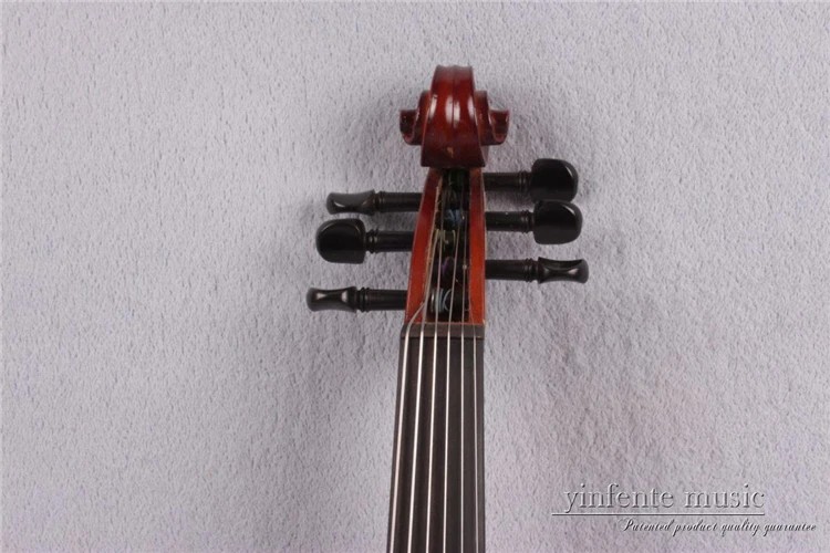 6 струн 4/4 электрическая скрипка бесшумный звукосниматель тонкий тон части включают белый темно-красный цвет# 8-21blue цвет