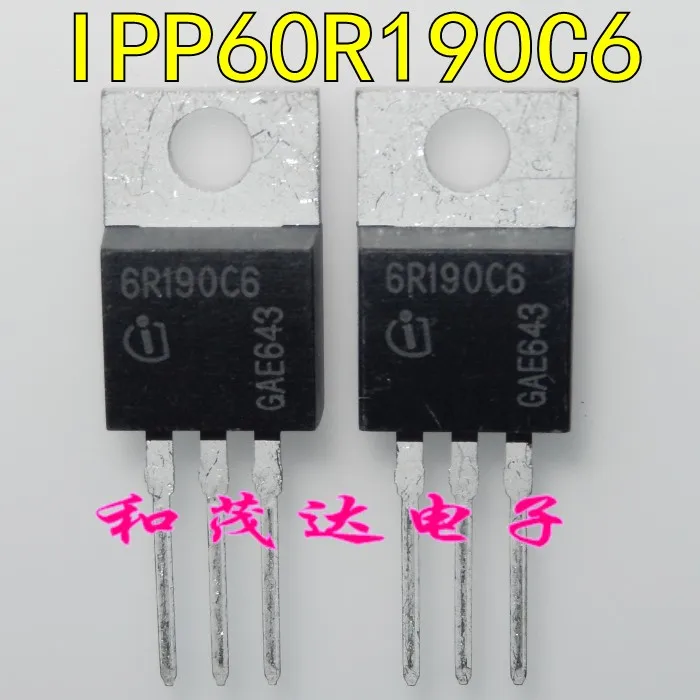 5 предметов в партии, 6R190C6-220 IPP60R190C6-220 TO220