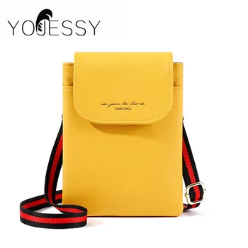 

YOJESSY Small Shoulder & Chest Bag For Women Card Cell Phone Pocket Pu Leather Ladies Crossbody Bags Purse Female Messenger Bag