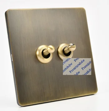 Brushed Bronze 2G 304 нержавеющая сталь Античная матовая бронза белый эффект царапин настенный тумблер латунь ручка 86 мм Ретро Винтаж - Цвет: Brushed Bronze 2G