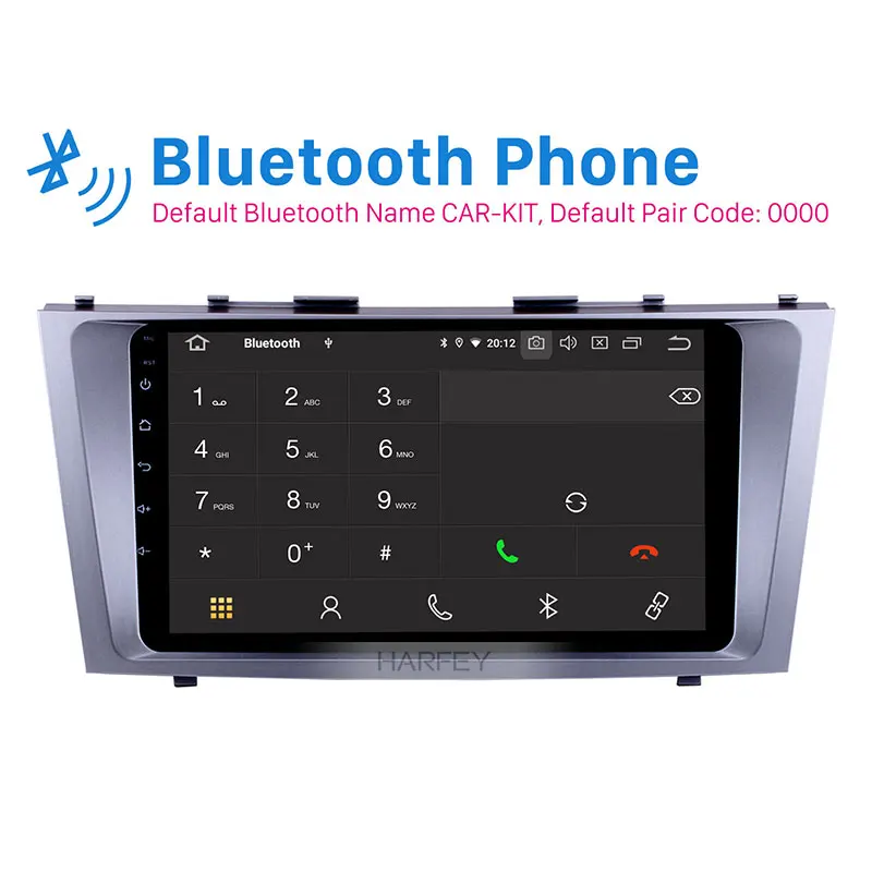 Top Harfey Android 9.01 9" GPS Car Radio For Toyota CAMRY 2007 2008 2009 2010 2011 1Din Multimedia Player Support 3G/4G&WiFi 2