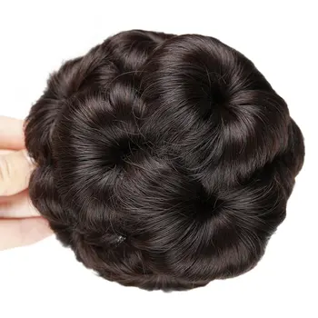 

Nine Flowers Hair Chignon Clips Bun Straight Ponytail Updo Comb Coiled Donut Hair Circle Hairpieces Head Flower For Women