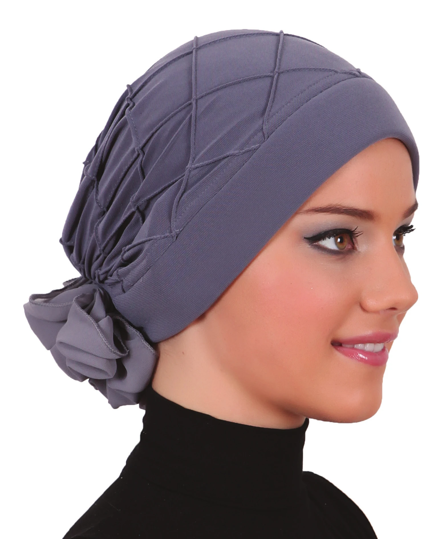 2022 New Fashion Ribbed Ready Made Turban Hijab Bonnet Scarf Cancer Cap Special Women Product Beret Bandana Shawl Muslim Chemo All Season Lame Pearl Bead