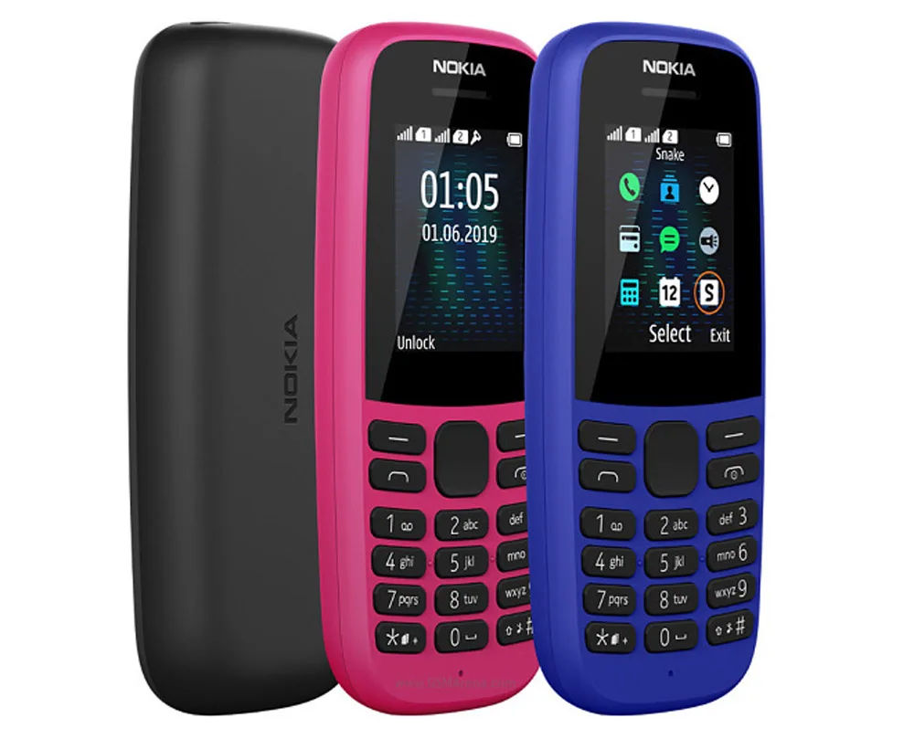 Nokia 105 (2019) Refurbished Unlocked Original Dual Sim Phone 2G GSM 800mAh Cheap Celluar | Мобильные телефоны и
