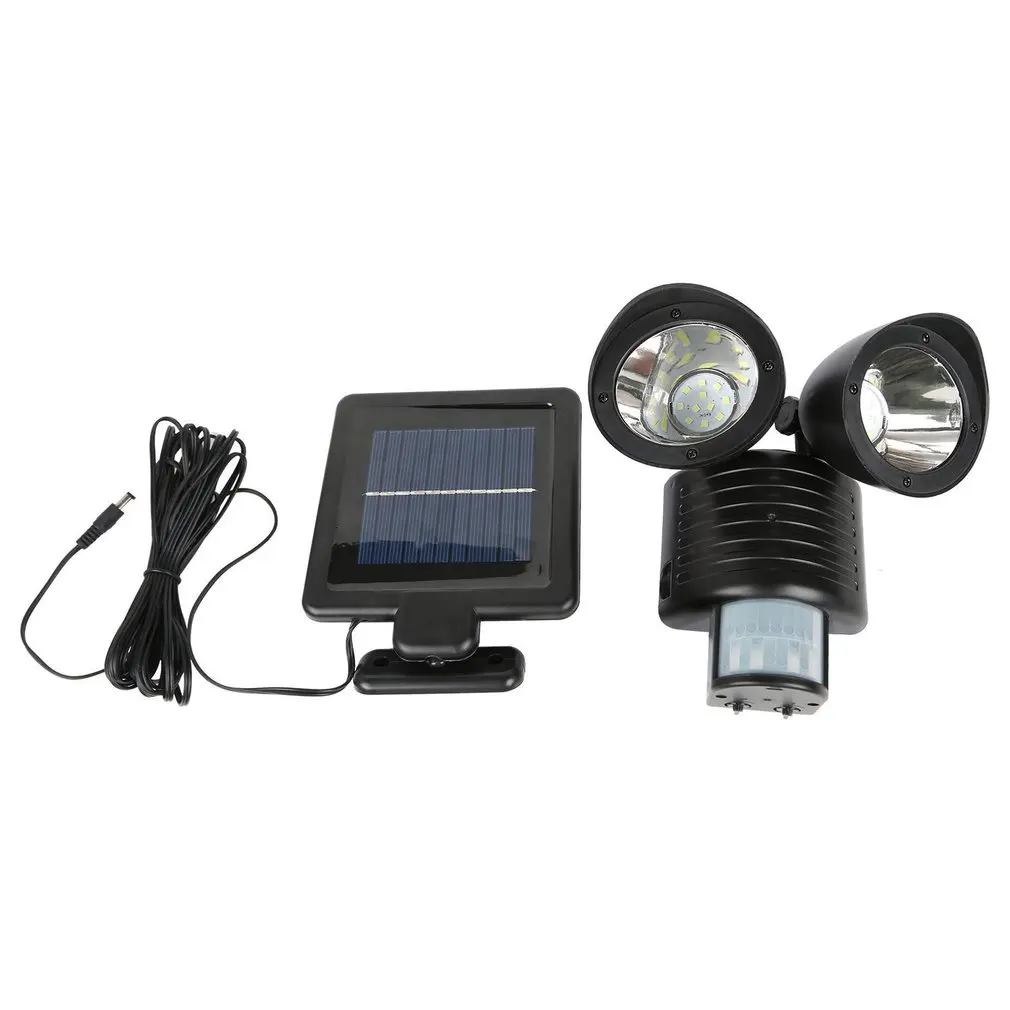 

22 LED Double-Headed Solar Light Motion Body Sensor Security Wall Lamp Outdoor Garden Spotlight @8 JDH99