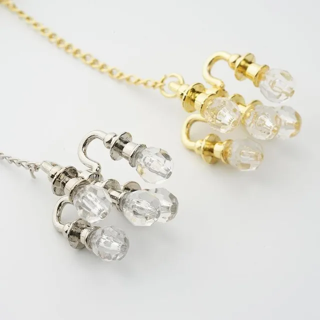 1:12 Dollhouse Miniature Furniture Doll House Scene Accessories Mini Golden Crystal Lamp Simulation Chandelier Can Not Light 2