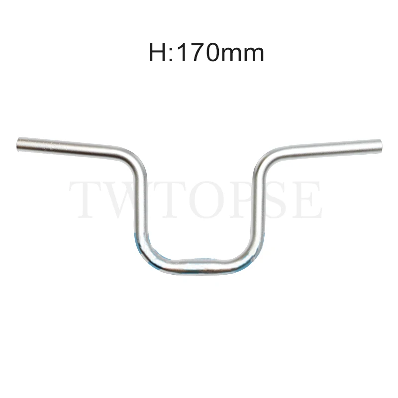 Silver H170mm W540mm TWTOPSE 175g руль для велосипеда M Brompton, складная ручка для велосипеда, 25,4 мм, w540мм, h50мм, 80, 100, 140, 170 мм, AL7050, легкий - Цвет: Silver H170mm W540mm