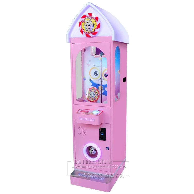 Game Center Amusement Token Coin Operated Prize Gift Game Machine Kids Coin Pusher Lollipop Candy Vending Machine