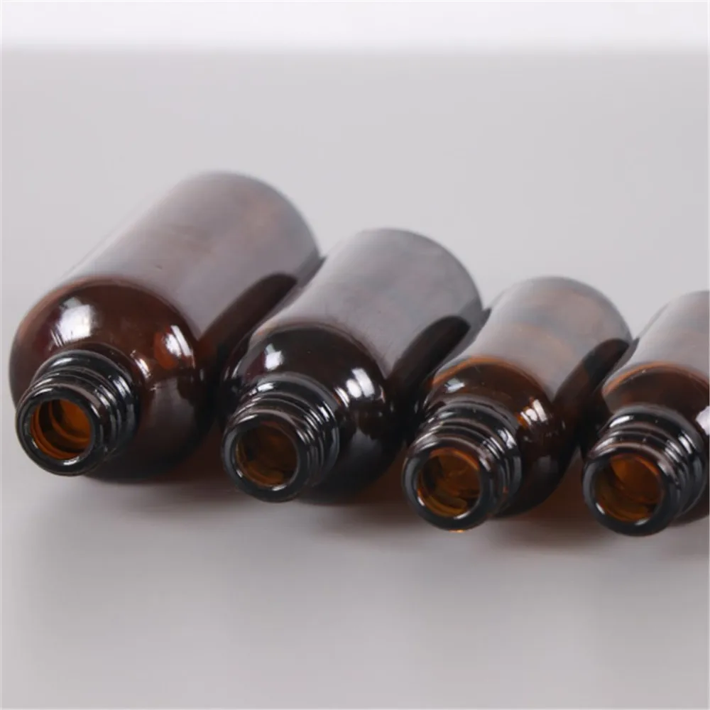 Hot Sale 5 -100ml Amber Pink Glass Dropper Bottle Jars Vials With Pipette For Cosmetic Perfume Essential Oil Bottles