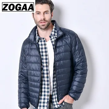 

ZOGAA Men's New Winter Parka Men's Casual Fashion Parkas Male Solid Color Turn-down Collar Outwear Men's Slim Fit Short Jackets