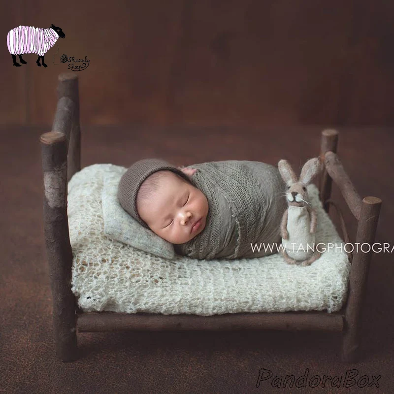 Baby Photoshoot Studio Posing Wood Basket Newborn Photography Props Bucket Baby Shooting Wooded Bowl fotografia Accessories Prop