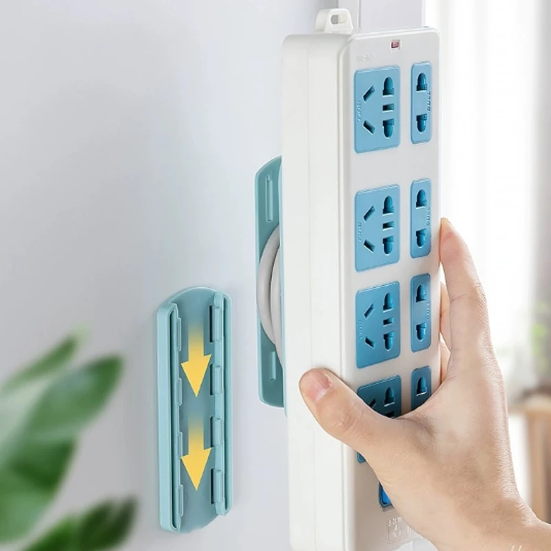 Self Adhesive Hanging Socket Storage Rack Plug Wire Shelf Organizer Holder Table Bottom Power Cable Basket For Kitchen Office | Дом и сад