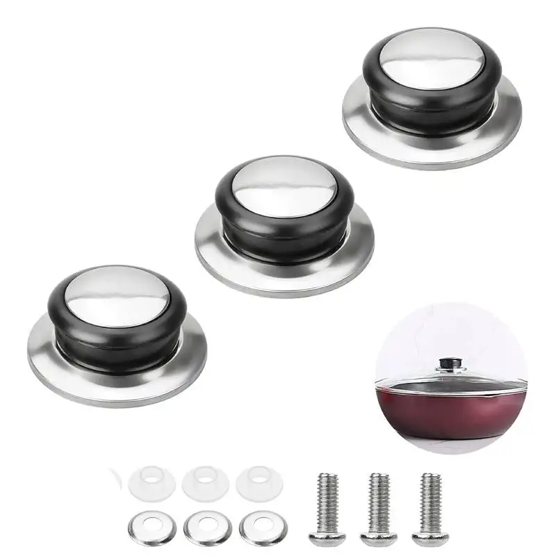 Universal Glass Lib Cover Knob Cap Heat-Resistant Cooking Pot Pan Lid Knob Replacement Lifting Handle Kitchen Cookware Handgrip pot lid handle pot lid knob