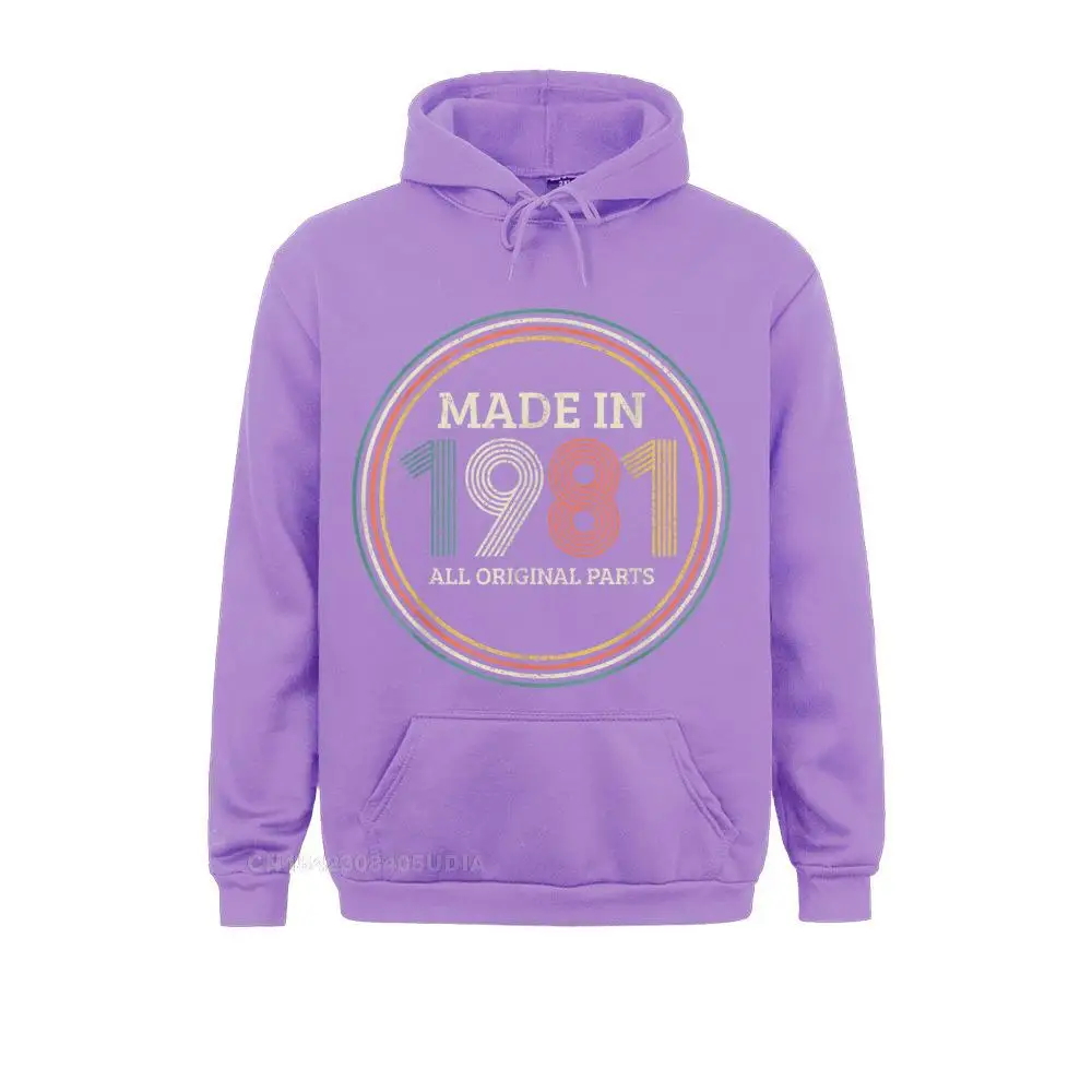 Cheap Mens Sweatshirts Mens 40th Birthday Funny Gift Retro Vintage 1981 Original Parts T-Shirt__B5806 comfortable Hoodies NEW YEAR DAY  Sportswears Long Sleeve Mens 40th Birthday Funny Gift Retro Vintage 1981 Original Parts T-Shirt__B5806purple
