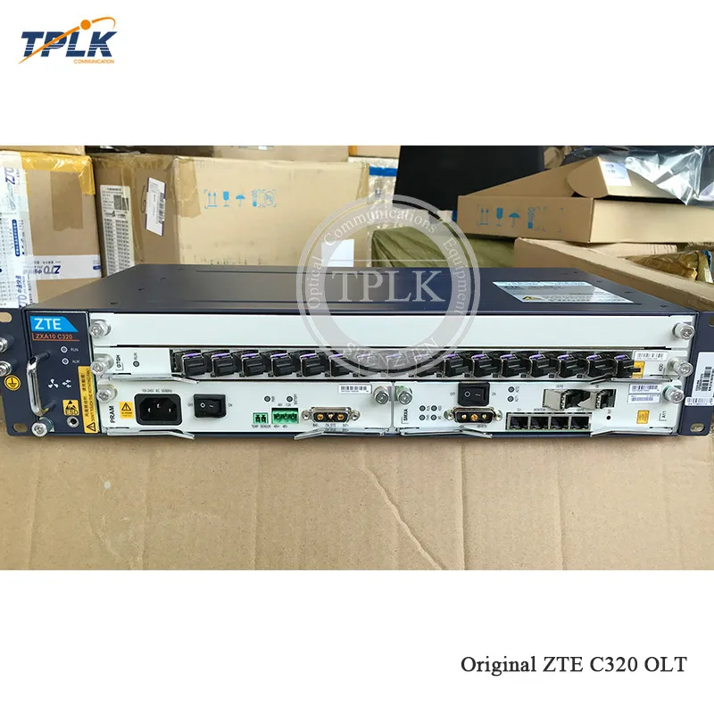 

Original brand new C320 OLT GPON with 10G SMXA/3+16port GTGH GPON C+ board+PRAM AC power supply 220/110V English firmware