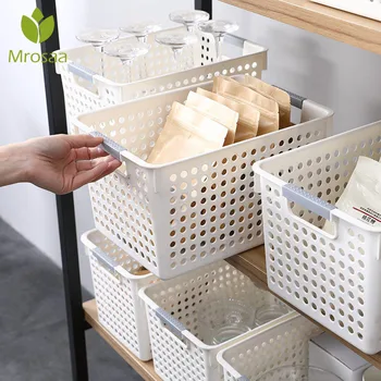 

Home Kitchen White Plastic Drain Storage Basket Refrigerator Debris Fruit Vegetables Storage Box Desktop Snack Storage Organizer