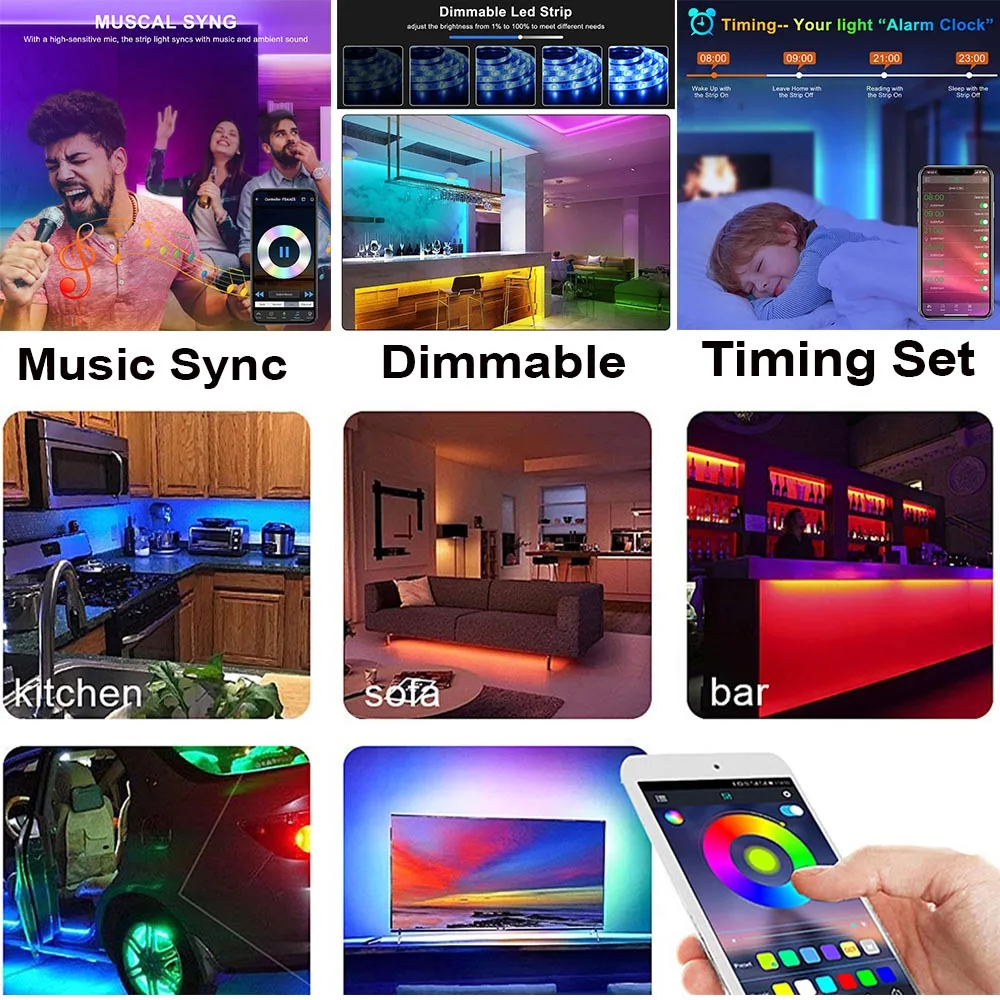 Светодиодный usb светильник для кухни под шкафами Светодиодная лента RGB 5 в