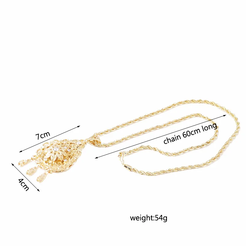 Унисекс золотой цвет Мода Этнические Женщины Винтаж кулон свадебное ожерелье арабский Модная бижутерия