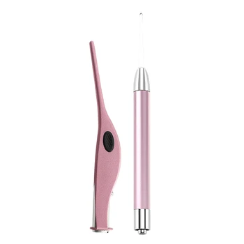 

2Pcs Ears Do Not Hurt Ear Dig Glow Earplug Wax Remover Tweezers Ear Artifact Illuminating Ear Clip Tweezers