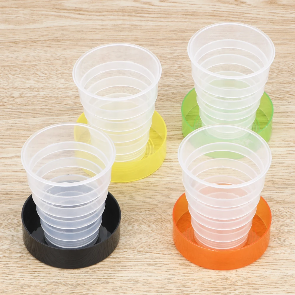 Tea Cup Folding Cup Water Drinking Tea Cup Retractable Telescopic Collapsible Cups For Outdoor Sport Travel Portable Plastic