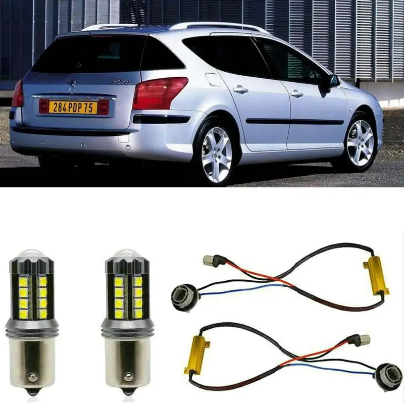 

Fog lamps for PEUGEOT 407 SW 6E Stop lamp Reverse Back up bulb Front Rear Turn Signal error free 2pc