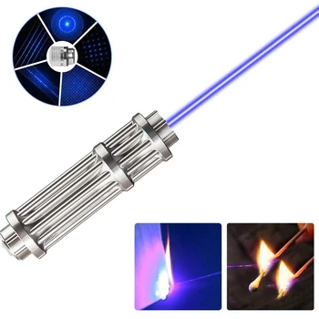 

Blue High Power Laser torch Light Burning Laser pointer Outdoor Operation Signal Light Burning Match/dry Wood/Burn Cigarettes
