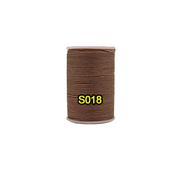 Medium brown Высокое качество ручного шитья круглая вощеная нить, 0,8 мм прочная полиэфирная нить для кожаной одежды бумажник диван DIY ремесло цвет - Цвет: Medium brown