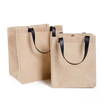 

Portable Linen Reusable Large Tote Shopping Bag Grocery Storage Pouch Organizer